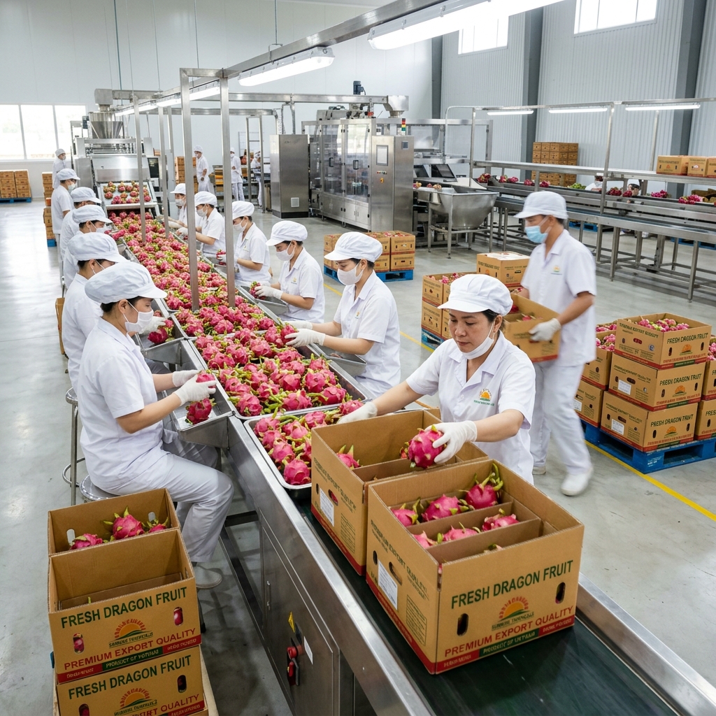 Thanh long ruột trắng Bình Thuận chuẩn xuất khẩu